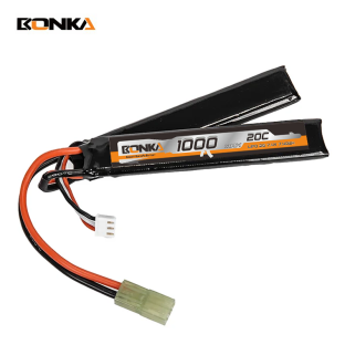 BONKA 1000mAh 20C 2S-2 Airsoft Gun LiPo Battery